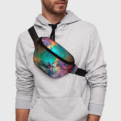 Поясная сумка Аморфный цветастый космос, цвет: 3D-принт — фото 2