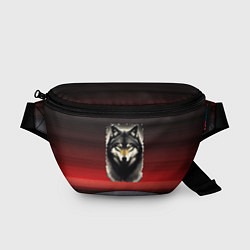 Поясная сумка Волк одиночка, цвет: 3D-принт
