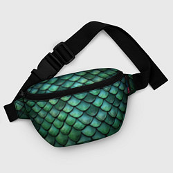 Поясная сумка Чешуя зелёного дракона, цвет: 3D-принт — фото 2