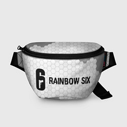 Поясная сумка Rainbow Six glitch на светлом фоне: надпись и симв, цвет: 3D-принт