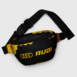 Поясная сумка Audi - gold gradient: надпись и символ, цвет: 3D-принт — фото 2