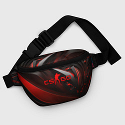 Поясная сумка CS GO red and black, цвет: 3D-принт — фото 2