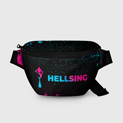 Поясная сумка Hellsing - neon gradient: надпись и символ, цвет: 3D-принт