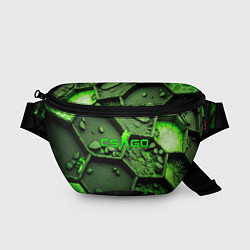 Поясная сумка CSGO green abstract