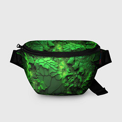 Поясная сумка Объемная зеленая текстура, цвет: 3D-принт