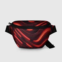 Поясная сумка Красный неон абстракция, цвет: 3D-принт