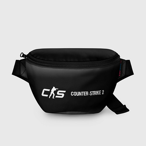 Поясная сумка Counter-Strike 2 glitch на темном фоне: надпись и / 3D-принт – фото 1