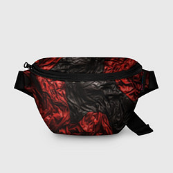 Поясная сумка Black red texture