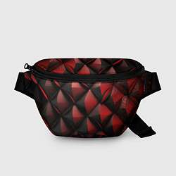 Поясная сумка Объемная текстура красная кожа, цвет: 3D-принт