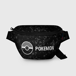 Поясная сумка Pokemon glitch на темном фоне: надпись и символ, цвет: 3D-принт