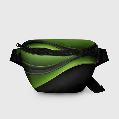 Поясная сумка Black green abstract / 3D-принт – фото 1