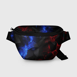 Поясная сумка Красные и синие летящие плиты, цвет: 3D-принт