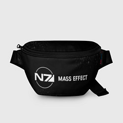 Поясная сумка Mass Effect glitch на темном фоне: надпись и симво, цвет: 3D-принт