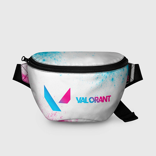 Поясная сумка Valorant neon gradient style: надпись и символ / 3D-принт – фото 1