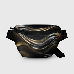 Поясная сумка Чёрно-золотой градиент, цвет: 3D-принт