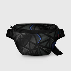 Поясная сумка Черные объемные плиты, цвет: 3D-принт