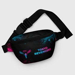 Поясная сумка Tokyo Revengers - neon gradient: надпись и символ, цвет: 3D-принт — фото 2