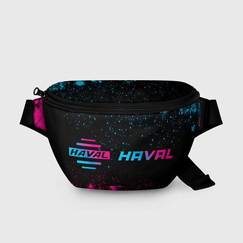 Поясная сумка Haval - neon gradient: надпись и символ / 3D-принт – фото 1