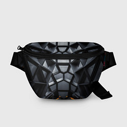 Поясная сумка Объемная черная конструкция, цвет: 3D-принт