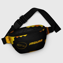 Поясная сумка Jaguar - gold gradient: надпись и символ, цвет: 3D-принт — фото 2