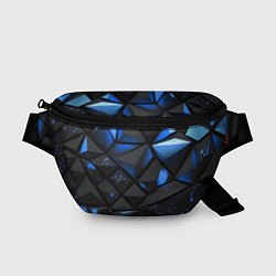 Поясная сумка Blue black texture, цвет: 3D-принт