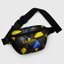 Поясная сумка CSGO blue yellow abstract, цвет: 3D-принт — фото 2