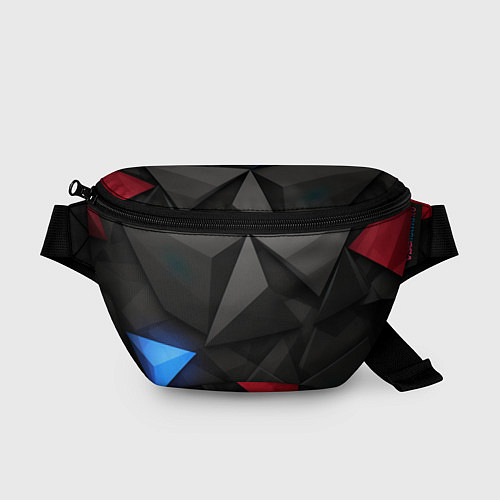 Поясная сумка Black blue red elements / 3D-принт – фото 1