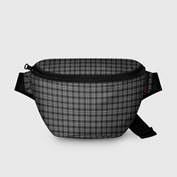 Поясная сумка Черно-белая шотландка, цвет: 3D-принт