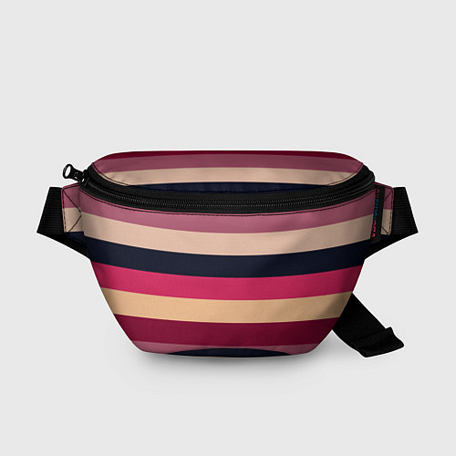 Поясная сумка Широкие полосы розовый / 3D-принт – фото 1