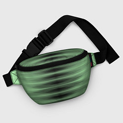 Поясная сумка Зеленый полосатый градиент, цвет: 3D-принт — фото 2