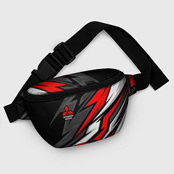 Поясная сумка Митсубиси - красный спортивный, цвет: 3D-принт — фото 2