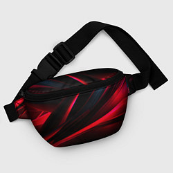 Поясная сумка Red lighting black background, цвет: 3D-принт — фото 2