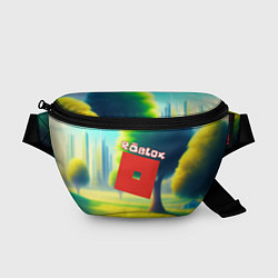 Поясная сумка Роблокс пейзаж, цвет: 3D-принт