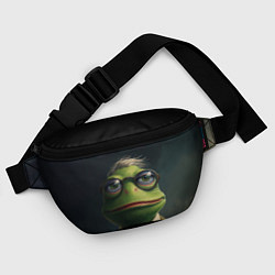 Поясная сумка Лягушка Пепе в очках, цвет: 3D-принт — фото 2