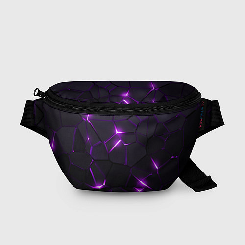 Поясная сумка Неоновые плиты с фиолетовым свечением / 3D-принт – фото 1