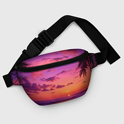 Поясная сумка Пляж vice city, цвет: 3D-принт — фото 2