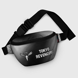 Поясная сумка Tokyo Revengers glitch на темном фоне: надпись и с, цвет: 3D-принт — фото 2