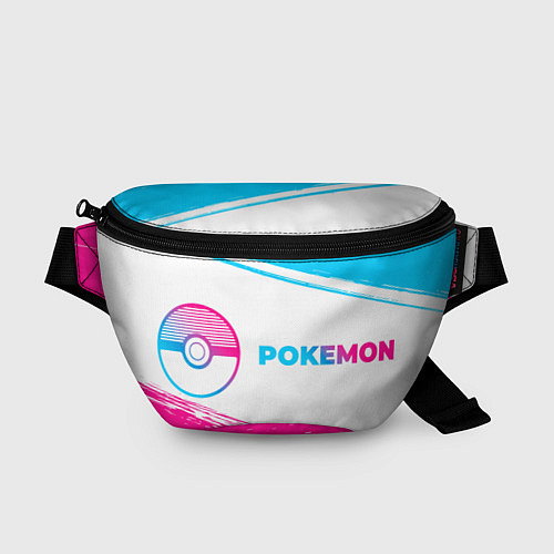 Поясная сумка Pokemon neon gradient style: надпись и символ / 3D-принт – фото 1