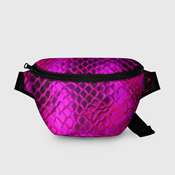 Поясная сумка Объемные розовые соты, цвет: 3D-принт