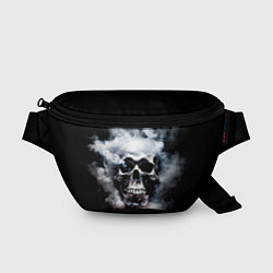 Поясная сумка Металлический череп в дыму, цвет: 3D-принт