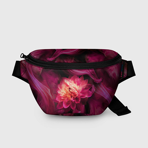 Поясная сумка Розовый цветок в огне - нейросеть / 3D-принт – фото 1