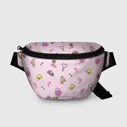 Поясная сумка Барби аксессуары - розовый паттерн, цвет: 3D-принт