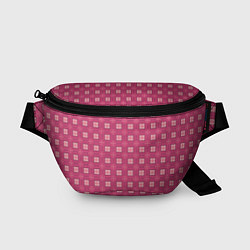 Поясная сумка Розовый клетчатый паттерн, цвет: 3D-принт