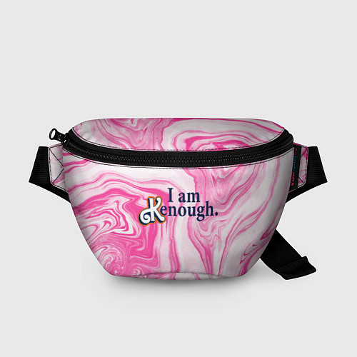Поясная сумка I am kenough - розовые разводы краски / 3D-принт – фото 1