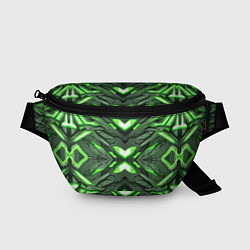 Поясная сумка Кибер неоновая броня зелёная, цвет: 3D-принт
