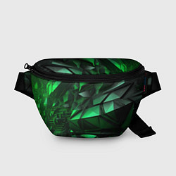 Поясная сумка Green abstract