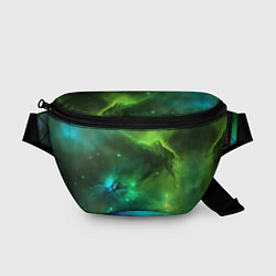 Поясная сумка Бескрайний космос зелёный