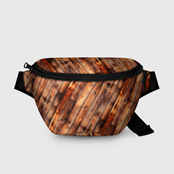 Поясная сумка Деревянная обшивка, цвет: 3D-принт