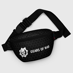 Поясная сумка Gears of War glitch на темном фоне по-горизонтали, цвет: 3D-принт — фото 2
