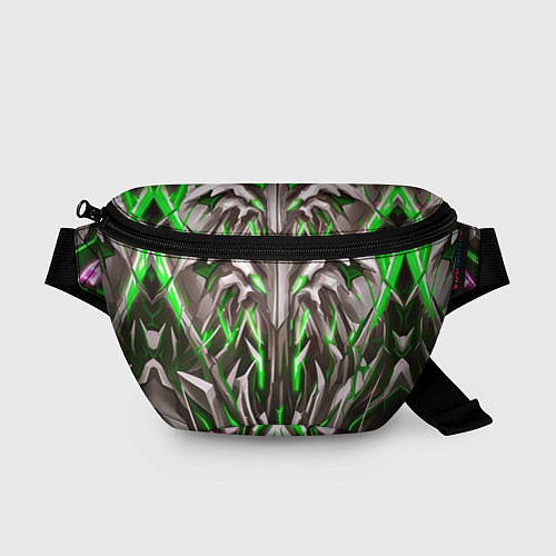Поясная сумка Зелёная киберпанк броня / 3D-принт – фото 1